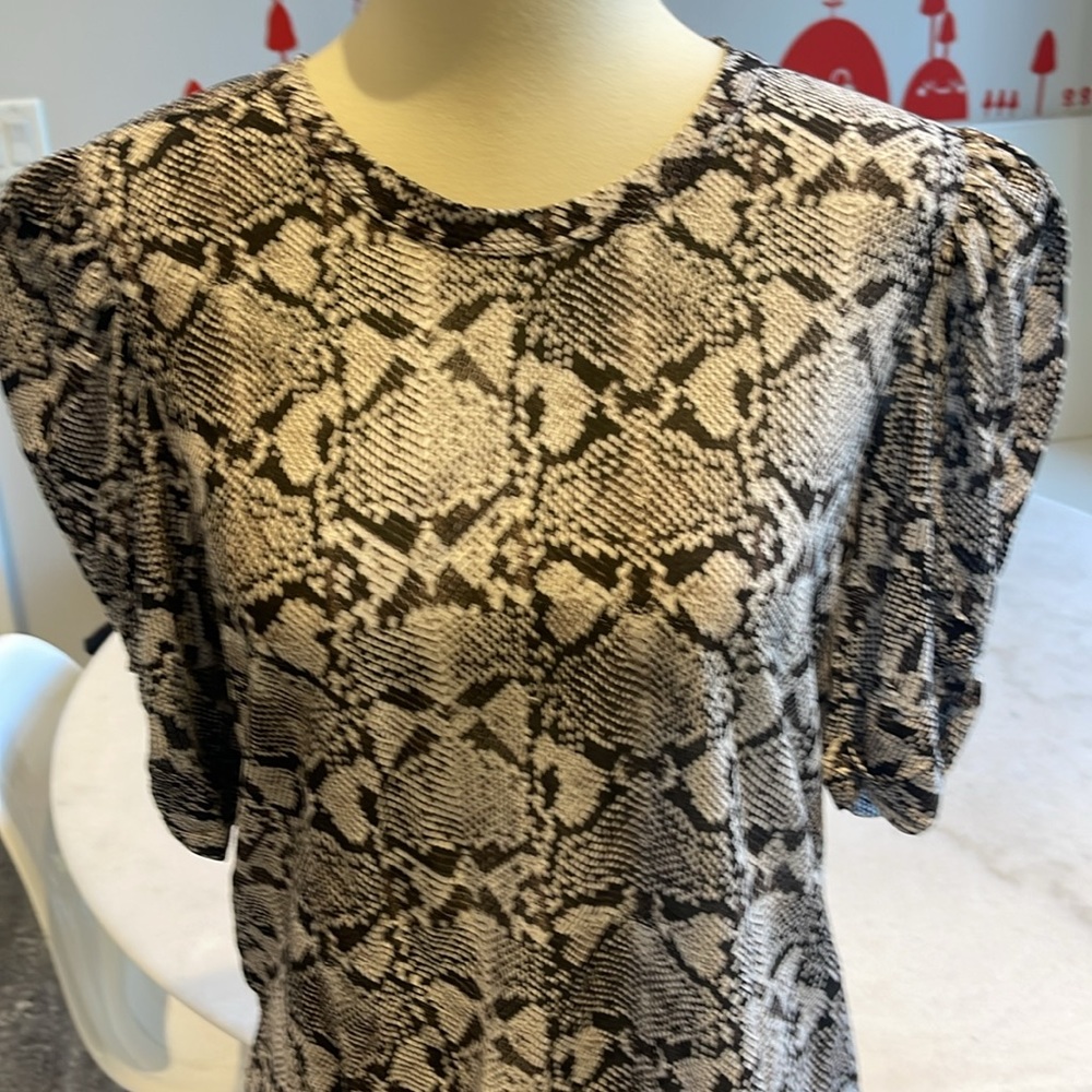 Nwot A.L.C. Kati Python Print Tissue Cotton Puff … - image 7